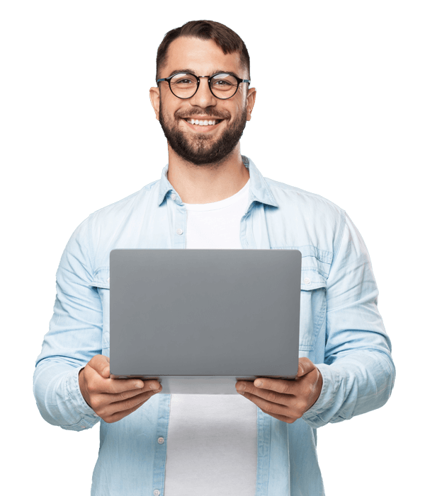 Managed IT Services Pretoria - IT professional holding laptop